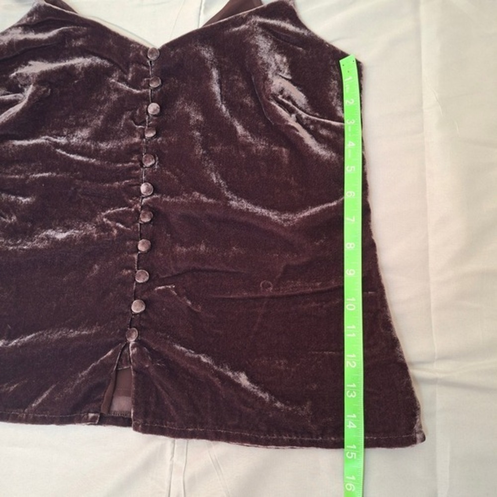 Cupcakes & Cashmere Chocolate Brown / Purple Delaine Velvet Cami - Picture 6 of 7